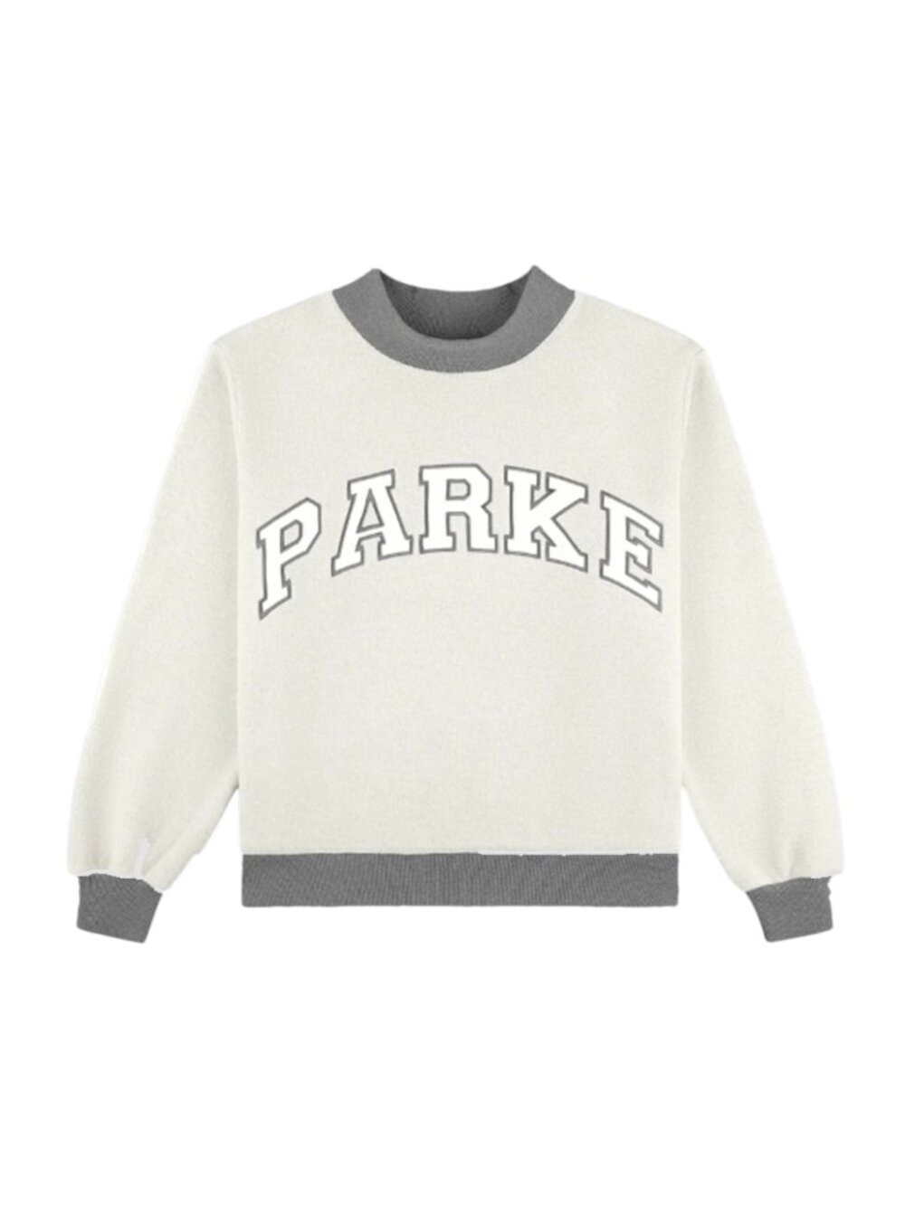 PARKE Inside Out White & Gray Mockneck Fleece L/XL‎
